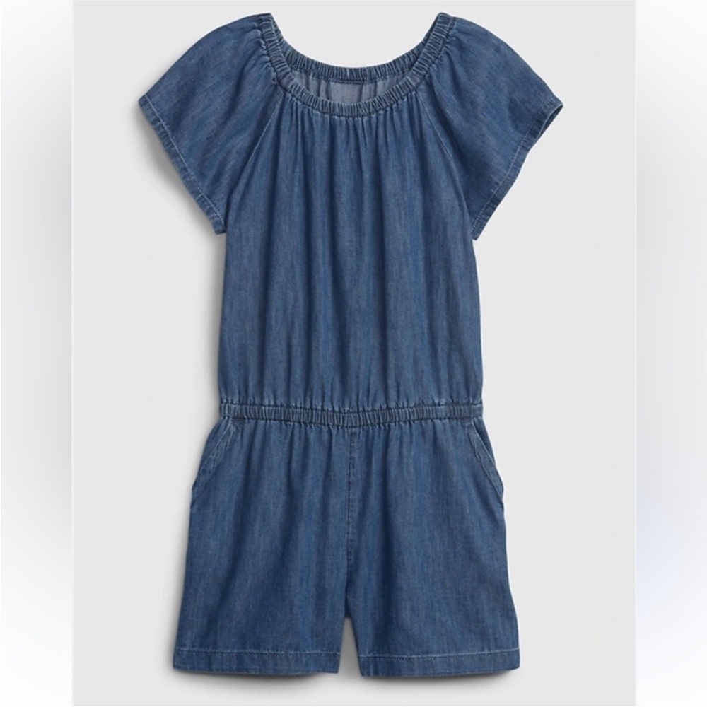 Gap Kids Girl’s Romper XXL (16) Blue Denim Chambray